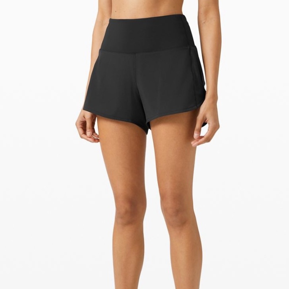 blue pattern speed up high rise lined short 4 in.